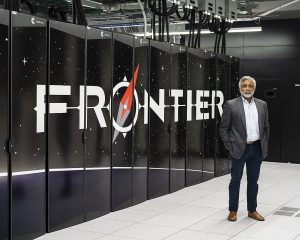 A large data centre filled with computing racks and cabling